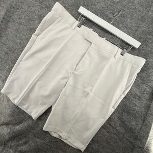 G/FORE Golf Shorts Mens 40 White Excellent Performance Flat Front Twill